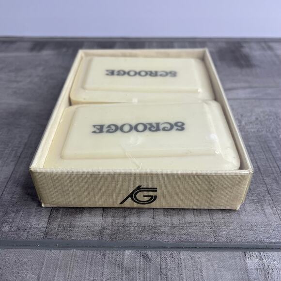 NOS Vintage SCROOGE Box Set of 2 French Milled Soap by Katherine Gray - Picture 3 of 5